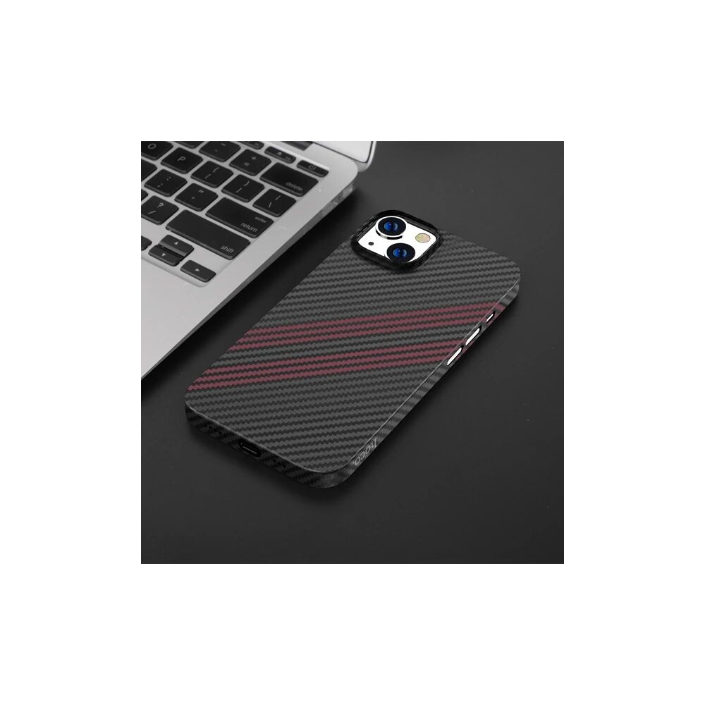 Hoco iPhone 14 6.1 Kılıf Kevlar Texture Darbe Emici Telefon Kılıfı