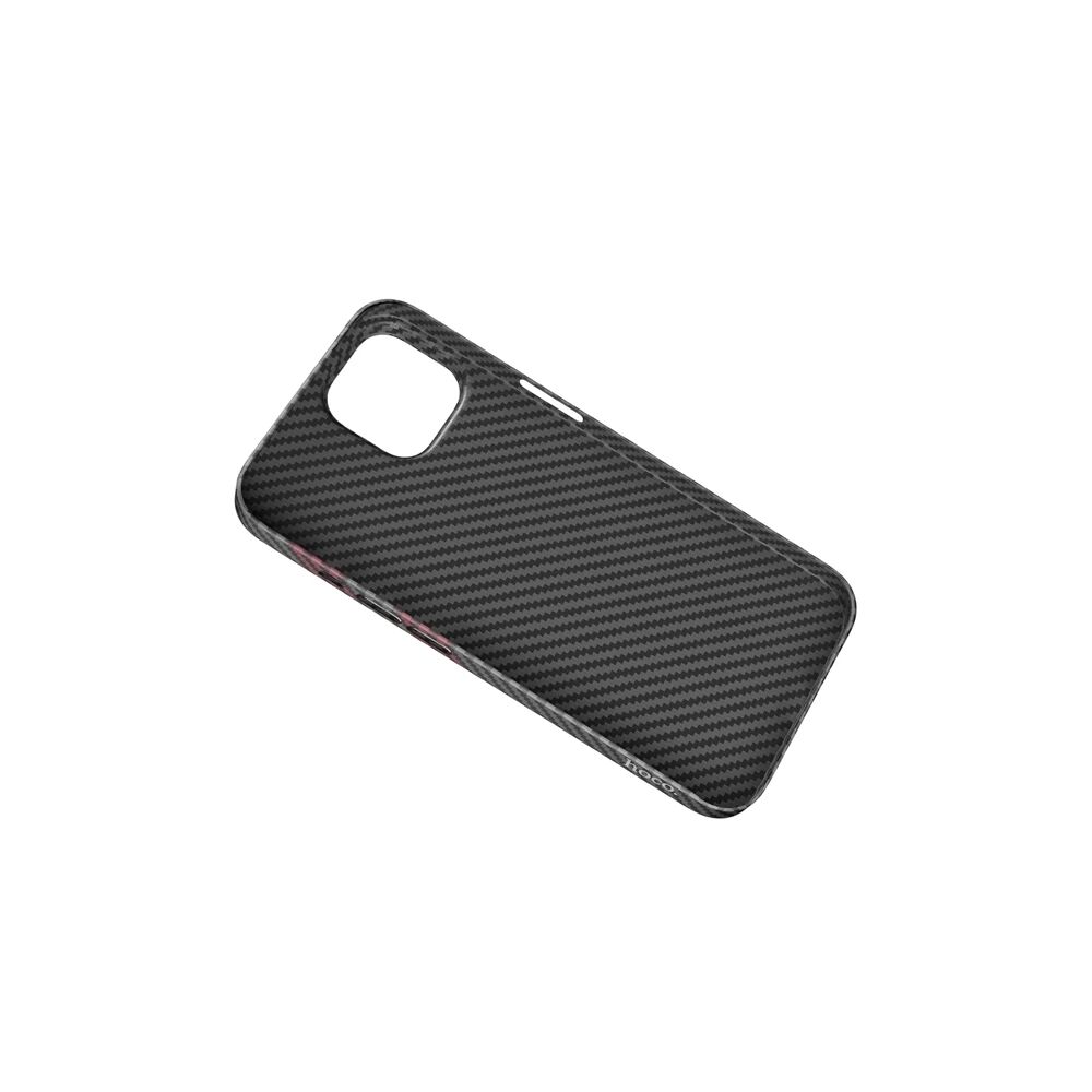 Hoco iPhone 14 6.1 Kılıf Kevlar Texture Darbe Emici Telefon Kılıfı
