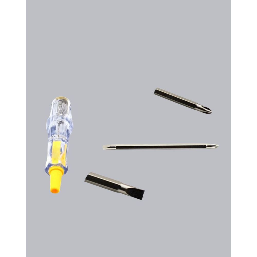 Neon Lambalı Elektrik Kontrol Kalemi Nikel Kaplama 110-220V