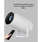 Full HD 4K Uyumlu Projeksiyon Cihazı 130 İnç Geniş Ekran Destekli