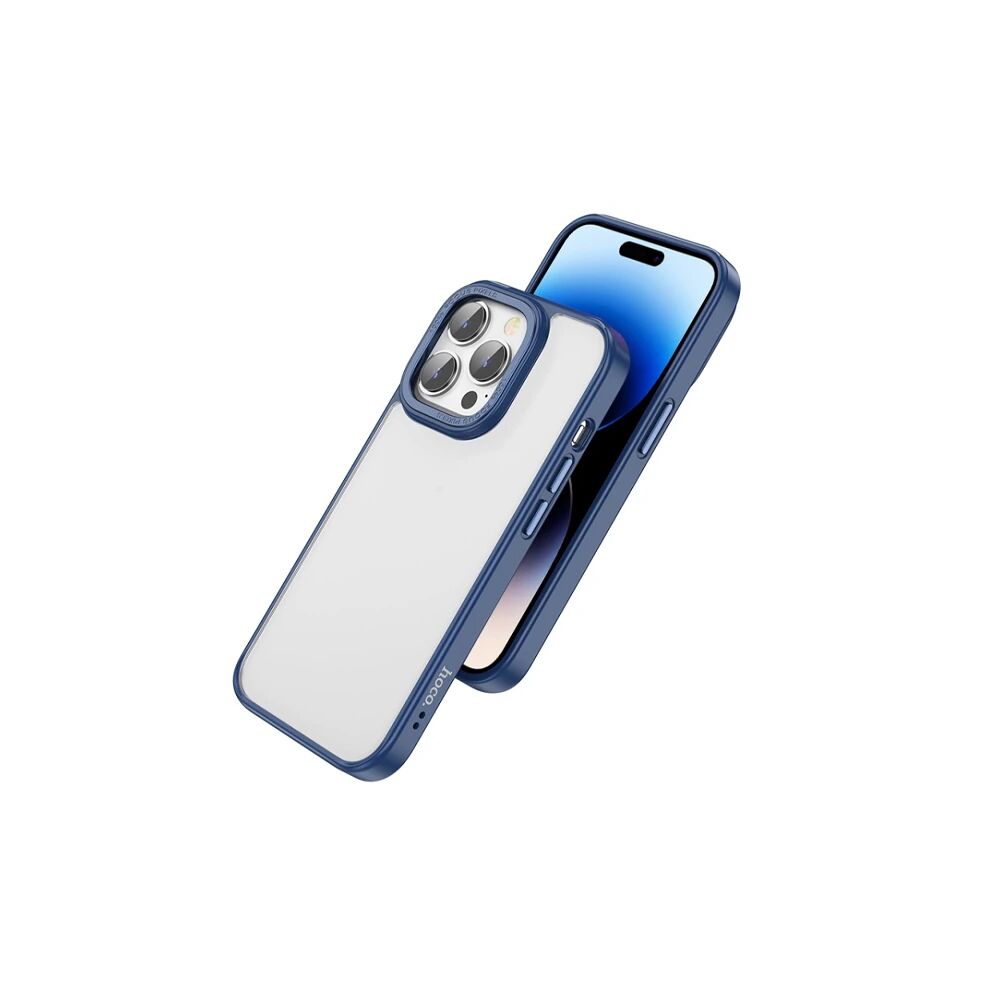 Hoco iPhone 14 Pro Golden Shield Frosted Silikon Telefon Kılıfı