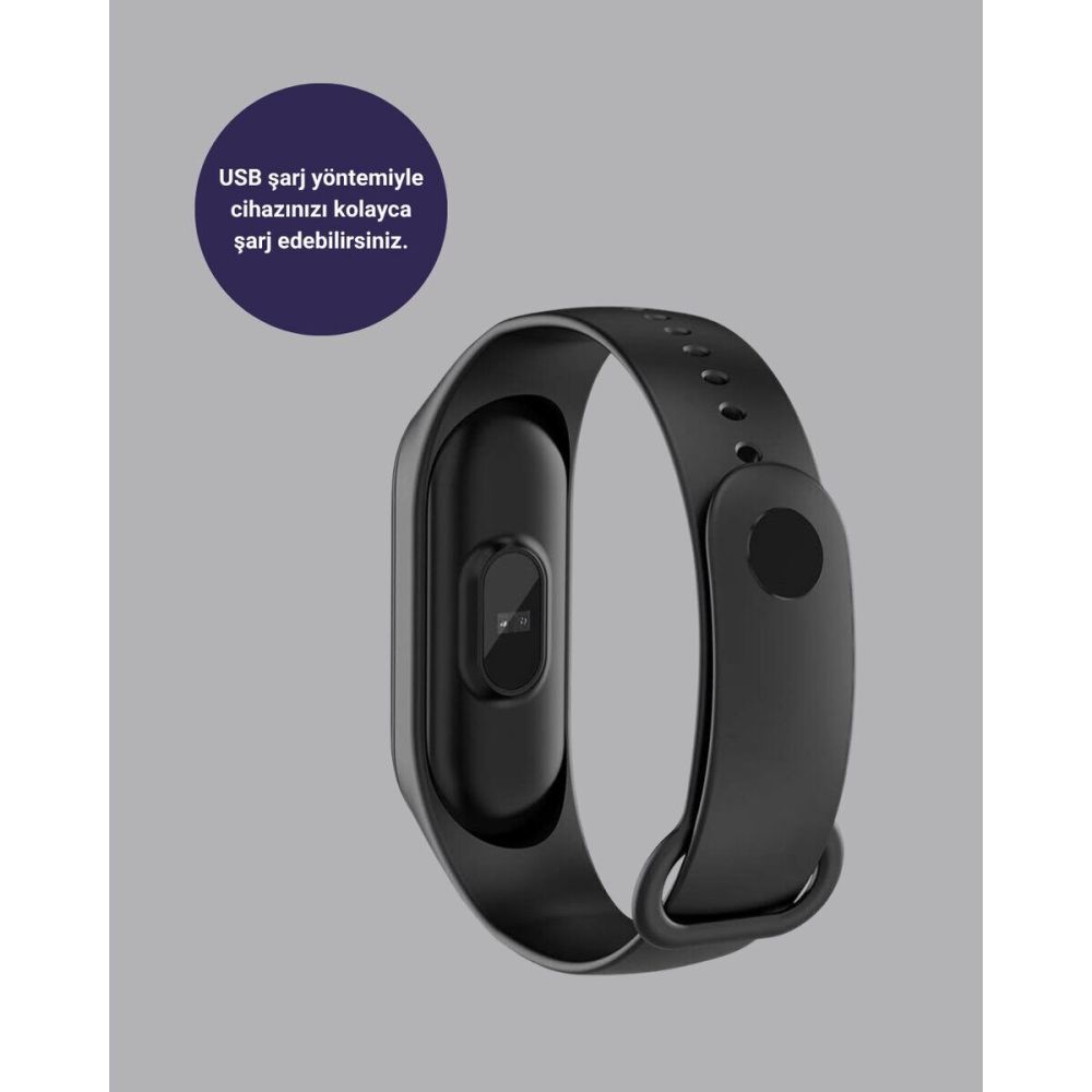Bluetooth Akıllı Bileklik Spor Modlu Kalp Atış Takipli Uyku Analizli