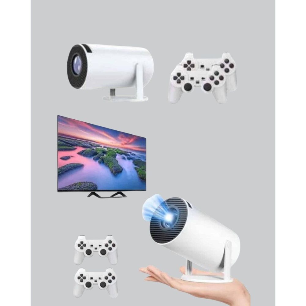Taşınabilir Projeksiyon Cihazı 4K Destekli Wi-Fi Kablosuz Ekran Yansıt