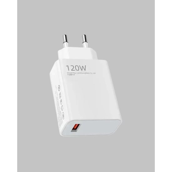 120W Hızlı Şarj Başlığı Ultra Güçlü Type-C Adaptör Kablo Dahil