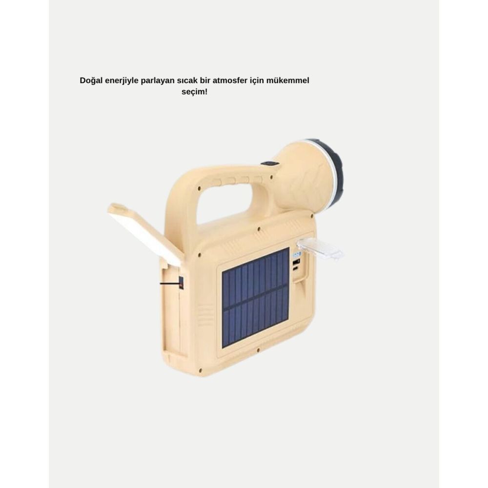 Alev Efektli Solar Lamba COB Işıklı Taşınabilir Bahçe Kamp Aydınlatma