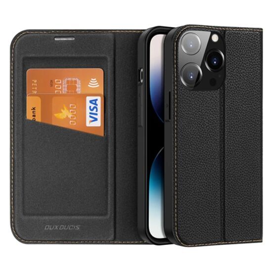 Dux Ducis iPhone 14 Pro 6.1 Kılıf Skin X2 Series PU Deri Manyetik Kapa
