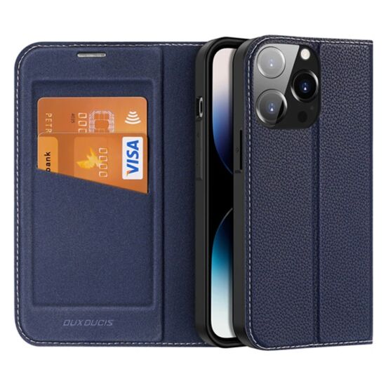 Dux Ducis iPhone 14 Pro 6.1 Kılıf Skin X2 Series PU Deri Manyetik Kapa