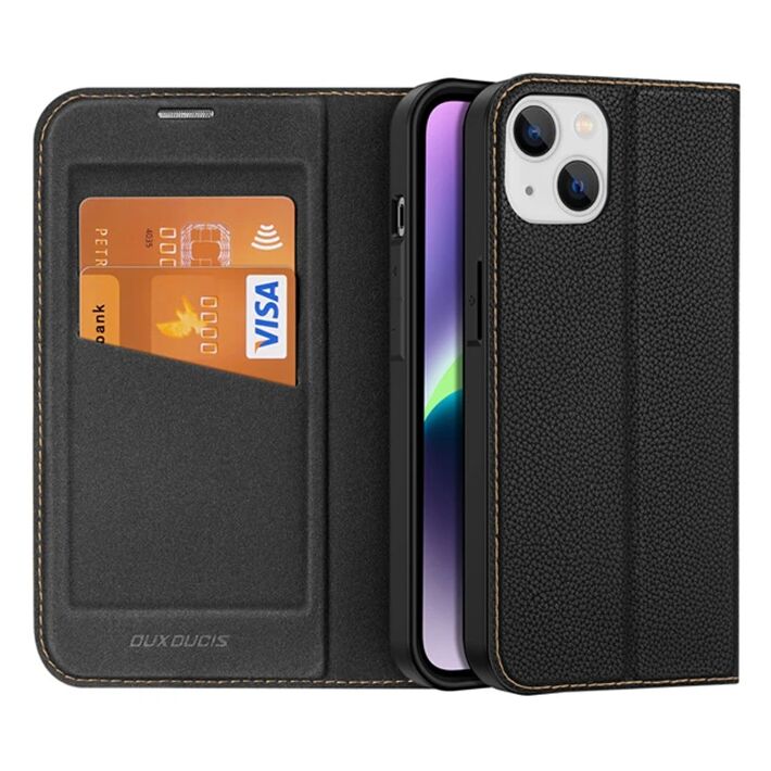 Dux Ducis iPhone 14 Plus 6.7 Kılıf Skin X PU Deri Manyetik Kapaklı Kıl