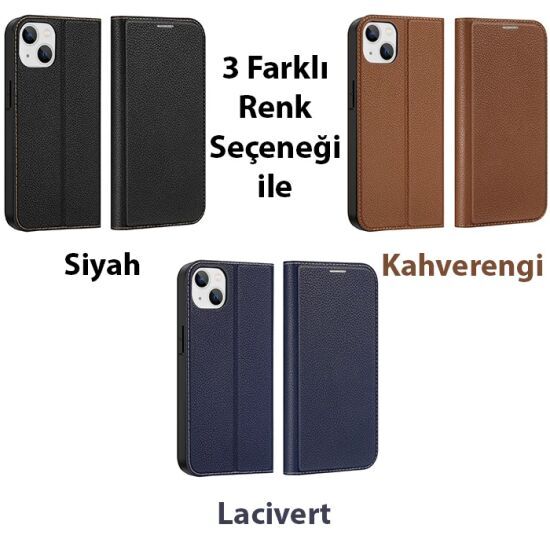 Dux Ducis iPhone 14 Plus 6.7 Kılıf Skin X PU Deri Manyetik Kapaklı Kıl