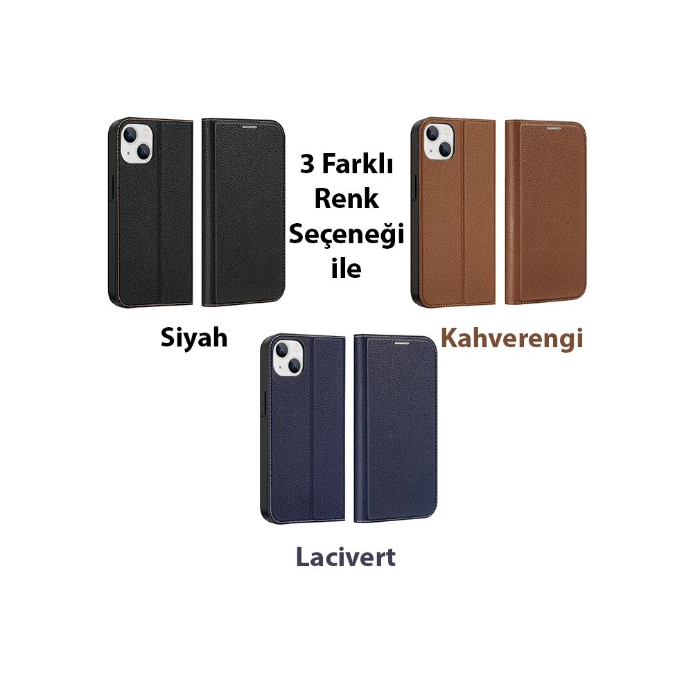 Dux Ducis iPhone 14 Plus 6.7 Kılıf Skin X PU Deri Manyetik Kapaklı Kıl