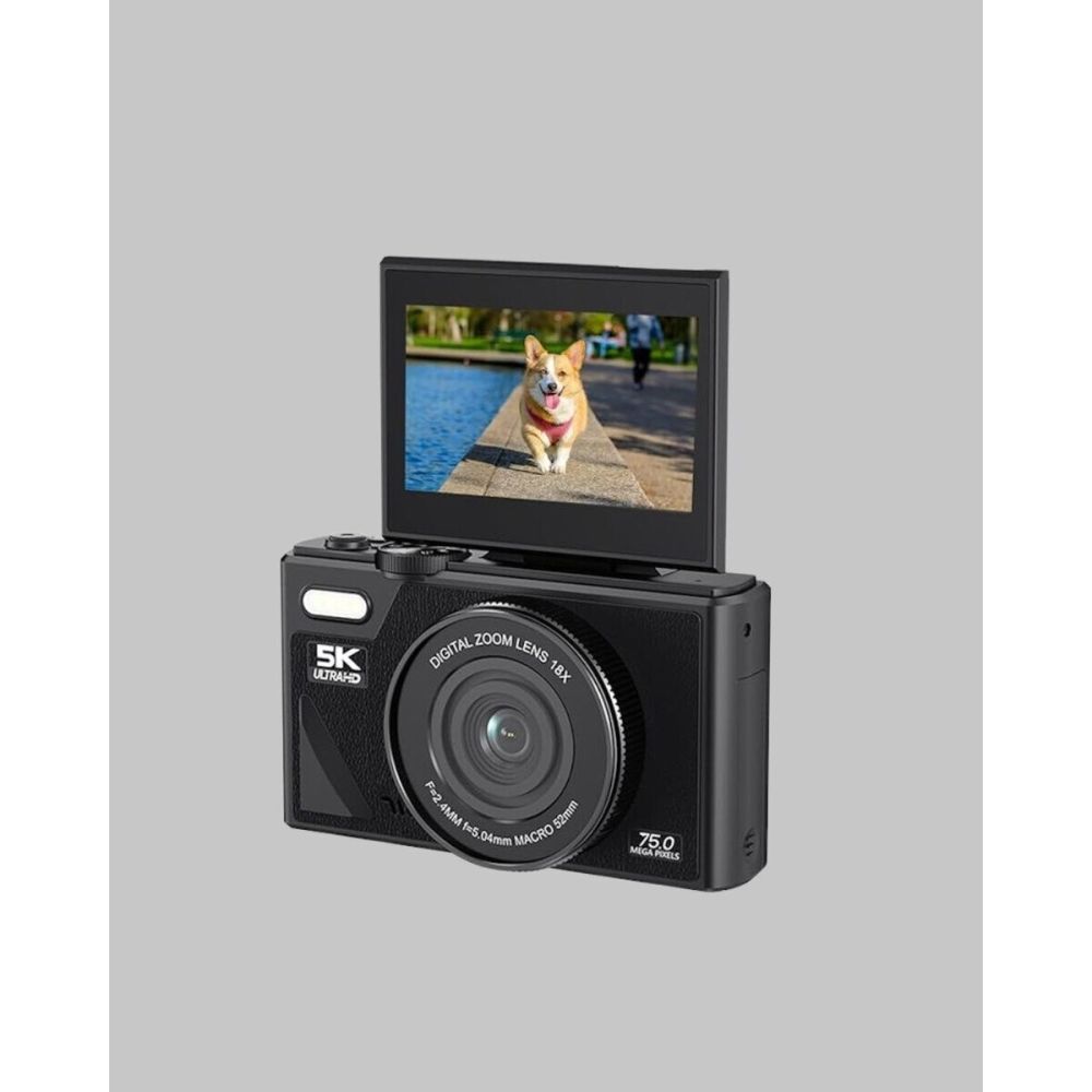 75MP 5K Video Destekli Dijital Kamera 18x Zoom Çok Eksenli Stabilizasy
