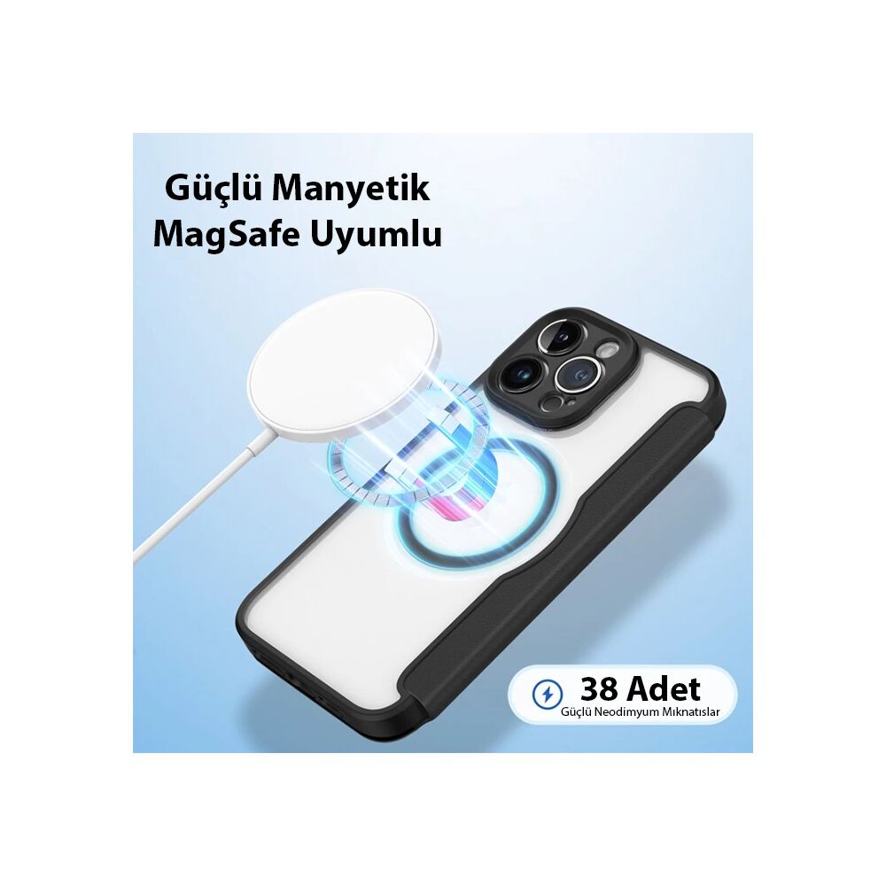 Dux Ducis iPhone 14 Pro 6.1 Kılıf Skin X Pro Series MagSafe Kapaklı Kı