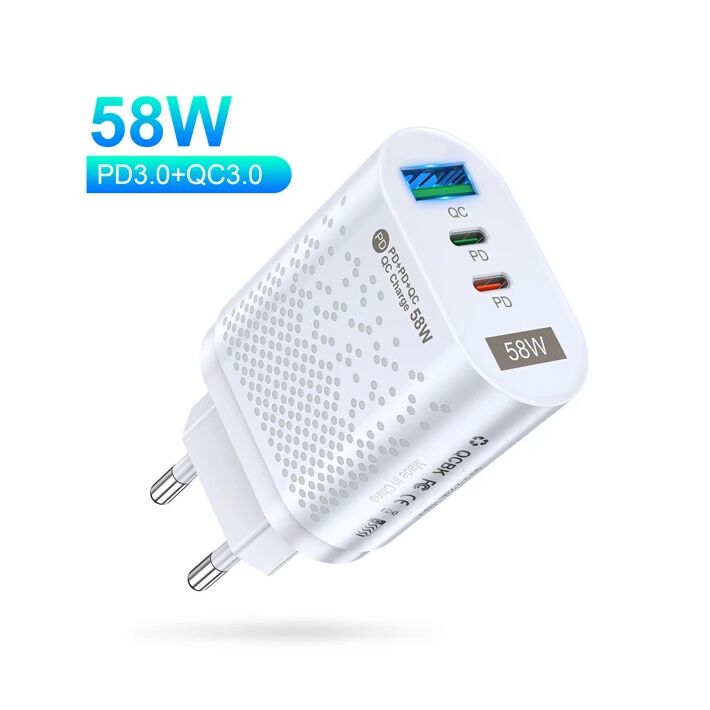 USLİON PD 58W USB + Type-c Hızlı Şarj Başlığı