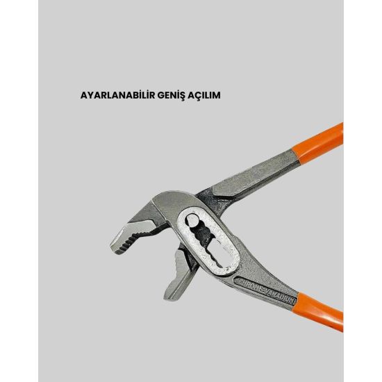 Ayarlanabilir Kurbağacık Pense Boru Anahtarı Çelik Malzeme