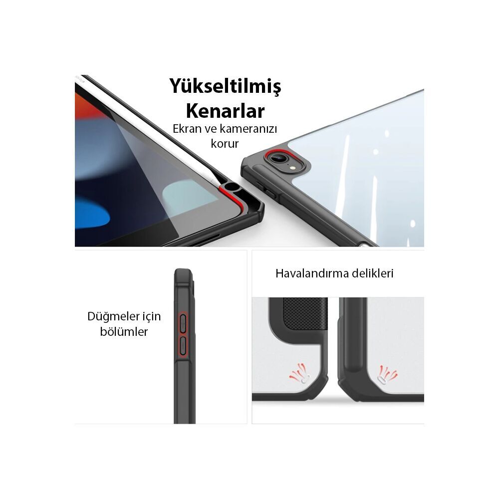 Dux Ducis iPad 10.2 2022 Kılıf Toby Series Kalem Yerli Manyetik Kapakl