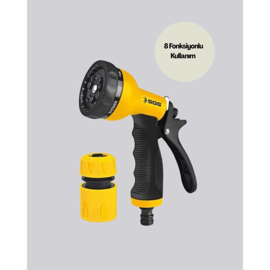 Çok Fonksiyonlu Bahçe Sulama Tabancası Ergonomik Basınçlı Sprey