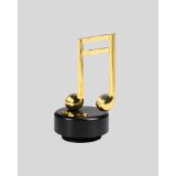 Altın Nota Figürlü Dönen Müzik Kutusu Dekoratif Music Box