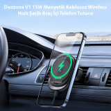 Duzzona V1 15W Manyetik Kablosuz Wireless Hızlı Şarjlı Araç İçi Telefo