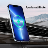 Duzzona V1 15W Manyetik Kablosuz Wireless Hızlı Şarjlı Araç İçi Telefo
