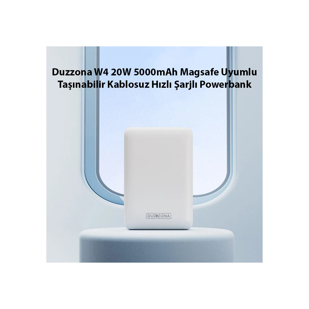 Duzzona W4 20W 5000mAh Magsafe Uyumlu Taşınabilir Kablosuz Hızlı Şarjl