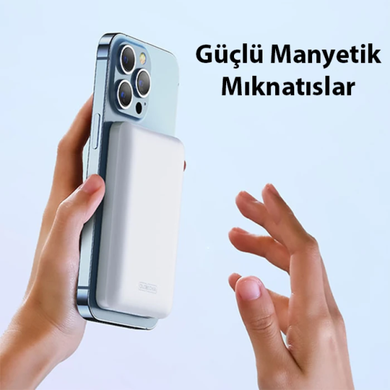 Duzzona W4 20W 5000mAh Magsafe Uyumlu Taşınabilir Kablosuz Hızlı Şarjl