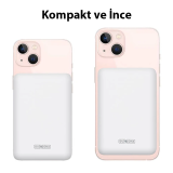 Duzzona W4 20W 5000mAh Magsafe Uyumlu Taşınabilir Kablosuz Hızlı Şarjl