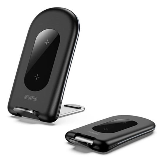 Duzzona W2 Katlanır Standlı 15W Hızlı Şarj Wireless Kablosuz Şarj Ciha