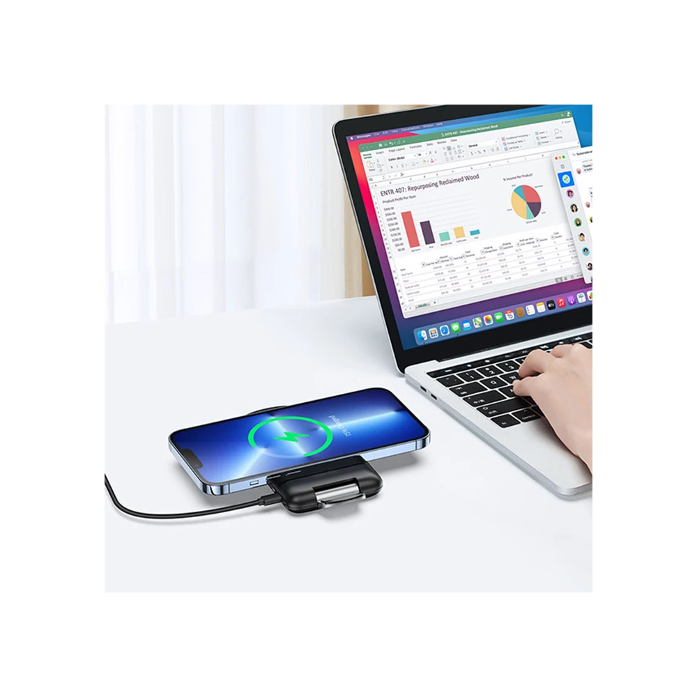 Duzzona W2 Katlanır Standlı 15W Hızlı Şarj Wireless Kablosuz Şarj Ciha