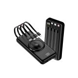 Kablosuz Çoklu Şarj Girişli 10.000 Mah Kablolu Powerbank Taşınabilir