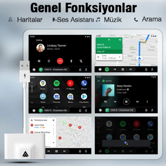 Ally Usb+Type-C Android Kablosuz Carplay Adaptör Çevirici - Youtube Ne