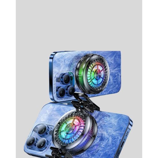 RGB Işıklı Telefon Soğutucu Fan Gaming Cooler Süper Hızlı Soğutma