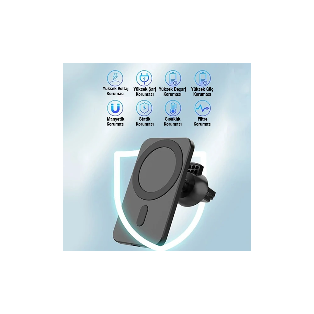 Ally N16 15W Magsafe Uyumlu Araç İçi Telefon Tutucu