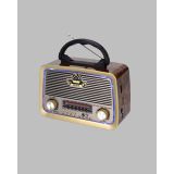 Nostalji Bluetooth Radyo FM AM SW Ahşap Eskitme Tasarım