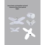 Katlanabilir 4 Kollu LED Ampül 60 Watt 6000 Lumen Beyaz Işık