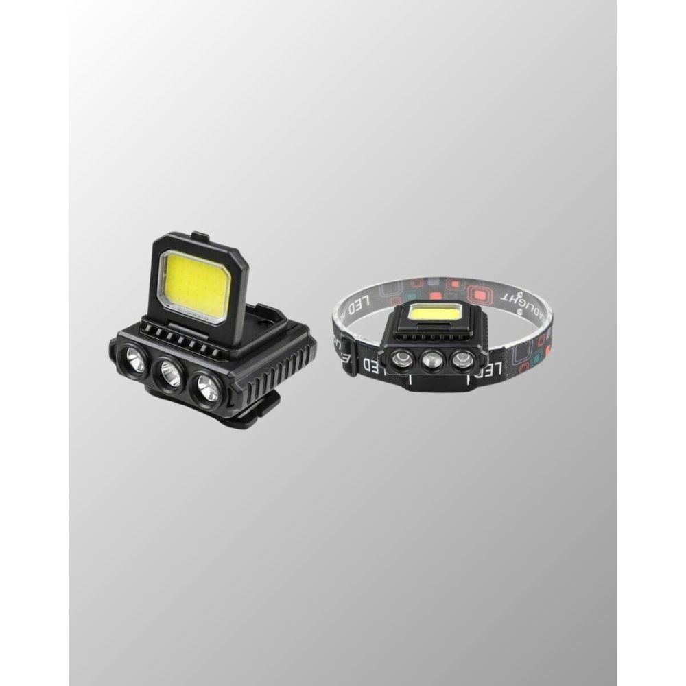 800 Lumen LED Kafa Lambası COB ve XPE Led Type C Şarjlı Ayarlanabilir