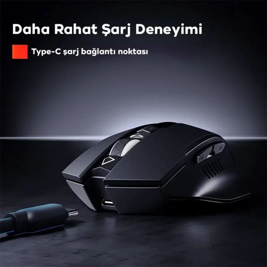 İNPHİC PM6 Kablosuz Fare Şarj Edilebilir Sessiz Kullanım 2.4G 500 mAh 
