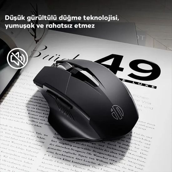 İNPHİC PM6 Kablosuz Fare Şarj Edilebilir Sessiz Kullanım 2.4G 500 mAh 