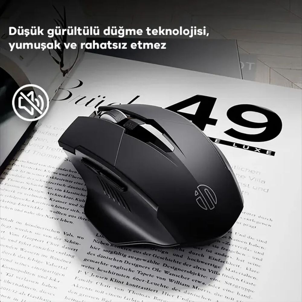 İNPHİC PM6 Kablosuz Fare Şarj Edilebilir Sessiz Kullanım 2.4G 500 mAh 