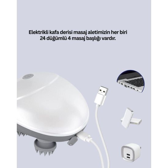 Su Geçirmez Elektrikli Kafa Masaj Cihazı IPX7