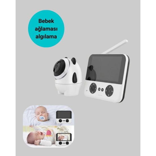 Uzaktan Kontrollü Bebek Kamerası Ninni ve Zoom Özellikli