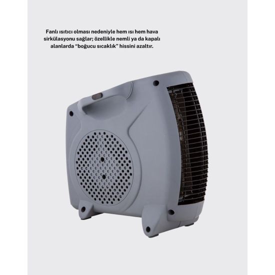 Taşınabilir Fanlı Isıtıcı Elektrikli Termik Korumalı Oda Isıtıcı