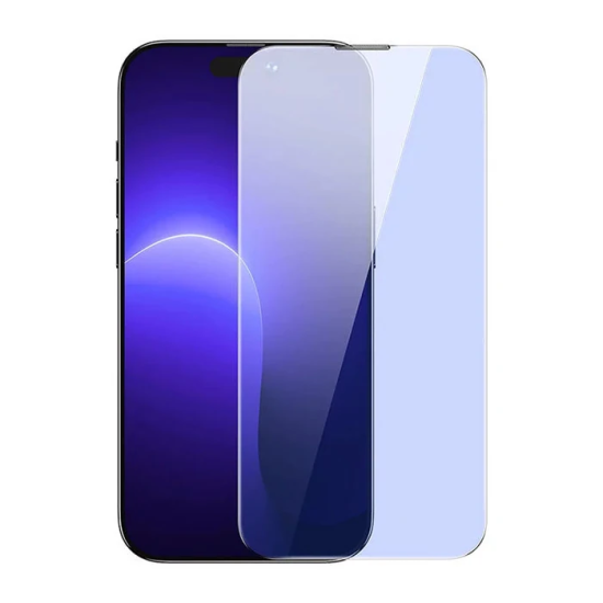 Baseus Crystal 0.3mm Anti-Blue iPhone 14 Pro Full Tempered Ekran Koruy