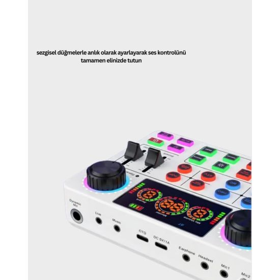 Canlı Yayın ve Karaoke İçin Profesyonel Ses Kartı Bluetooth Destekli