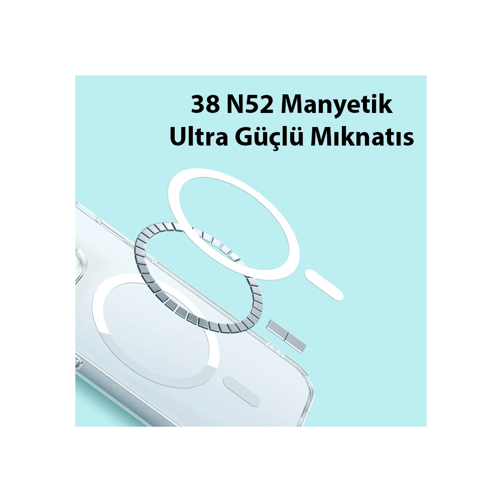 Baseus Crystal iPhone 14 Plus 6.7 Magsafe Silikon Kılıf + Tempered Ekr