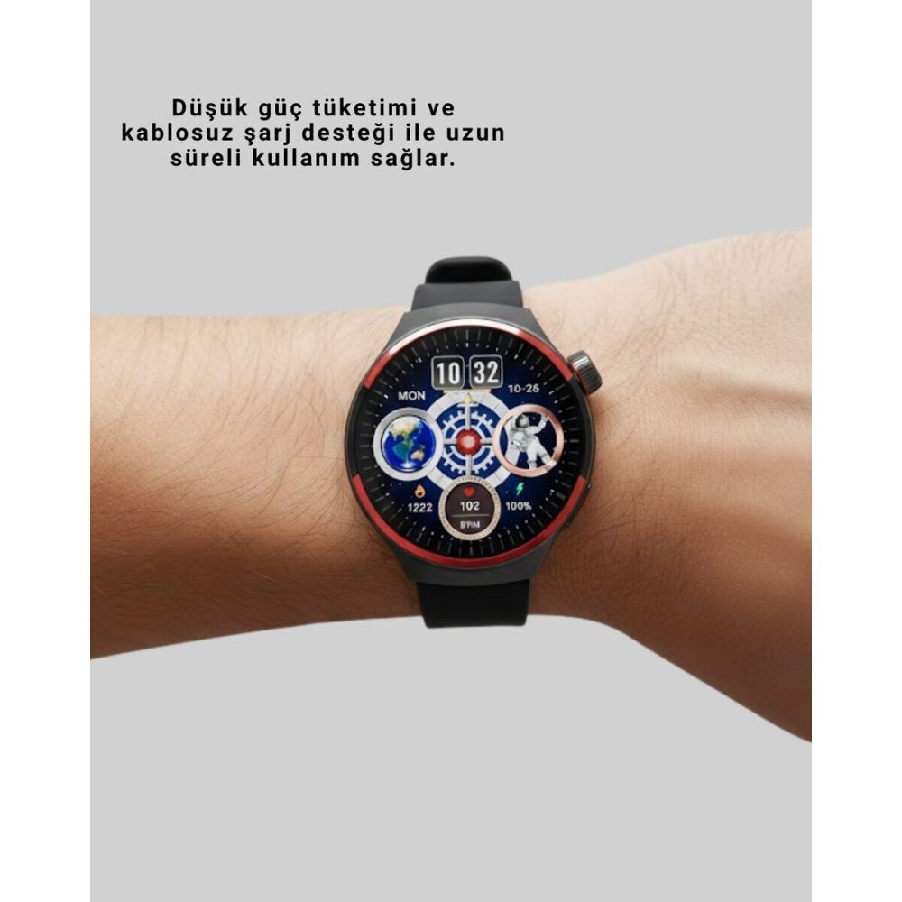 AMOLED Ekranlı Akıllı Saat Bluetooth Arama ve NFC Destekli