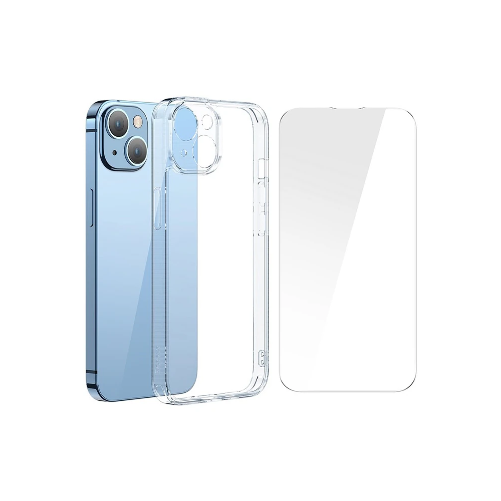 Baseus SuperCeramic Series iPhone 14 Plus 6.7 Koruyucu Cam Kılıf+Full 