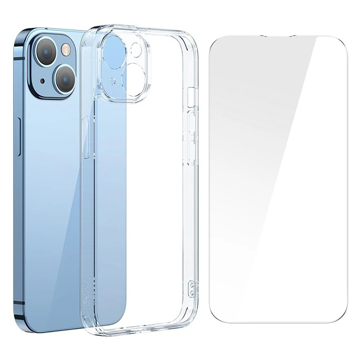 Baseus SuperCeramic Series iPhone 14 Plus 6.7 Koruyucu Cam Kılıf+Full 