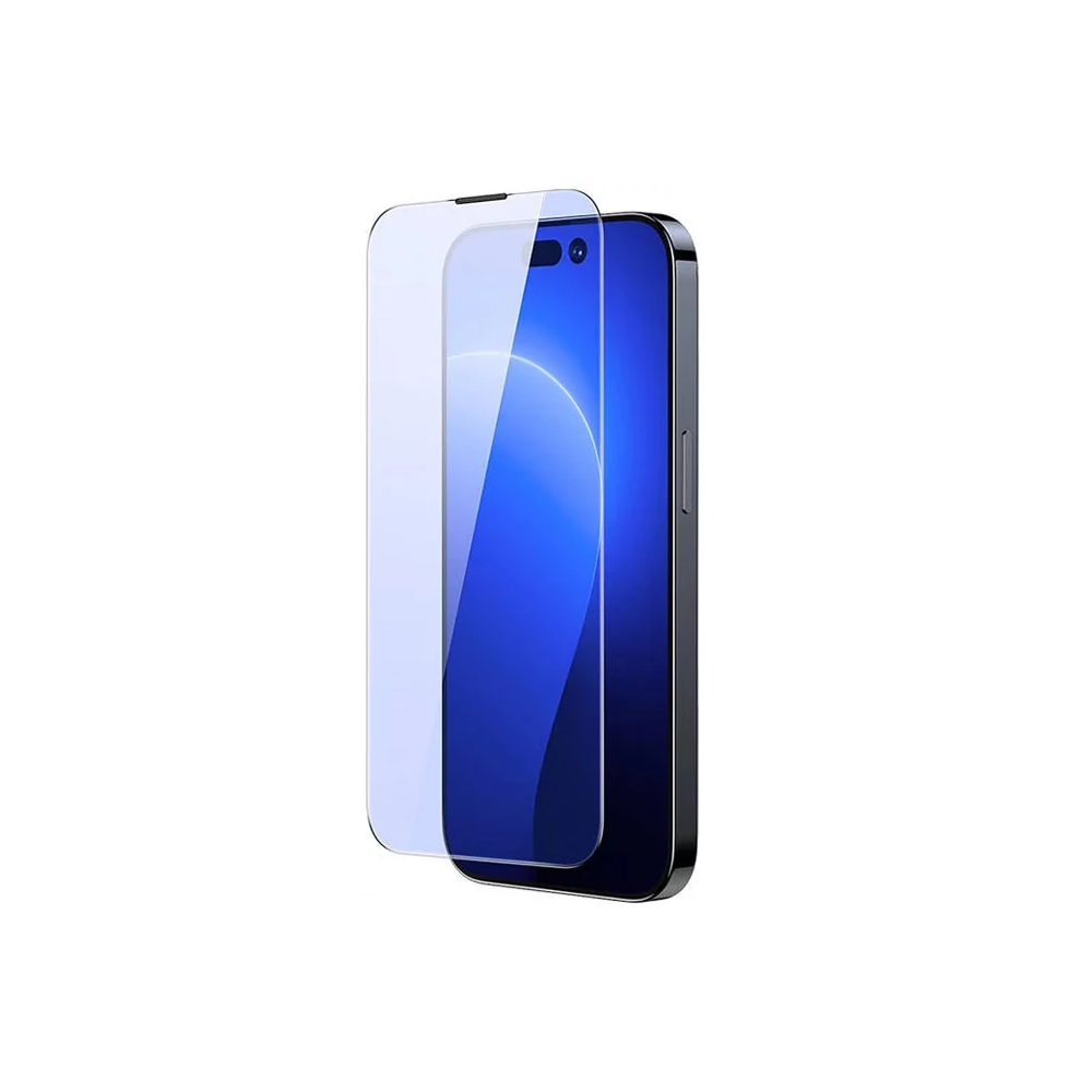 Baseus Crystal 0.3mm Anti-Blue iPhone 14 Pro Full Tempered Ekran Koruy
