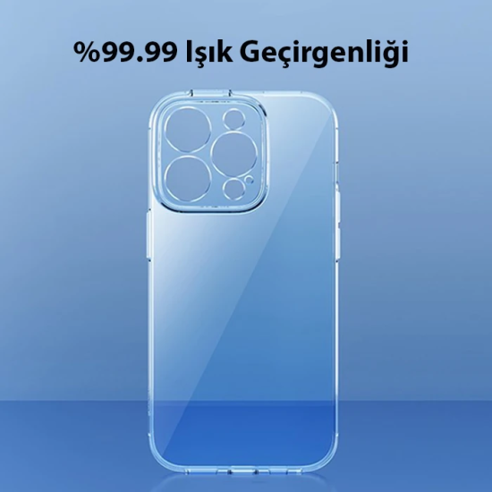 Baseus Simple Case iPhone 14 Pro 6.1 Kamera Korumalı İnce Silikon Şeff