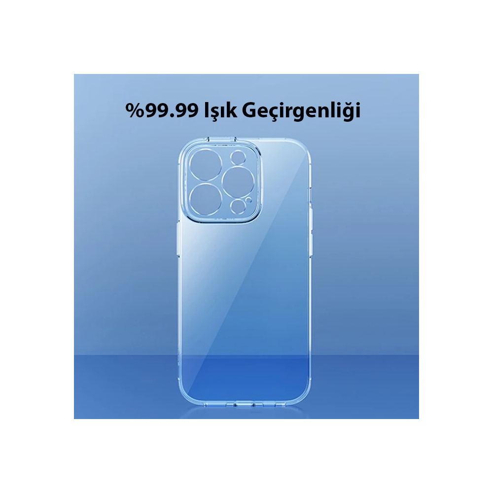 Baseus Simple Case iPhone 14 Pro 6.1 Kamera Korumalı İnce Silikon Şeff
